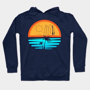 Embracing Summer's Palm, Sun, and Surf Vibe Hoodie